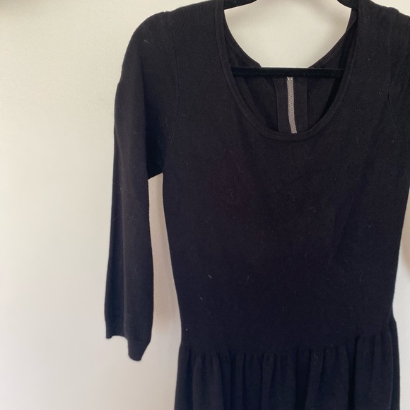Black Knit Peplum Top - Picture 3 of 5